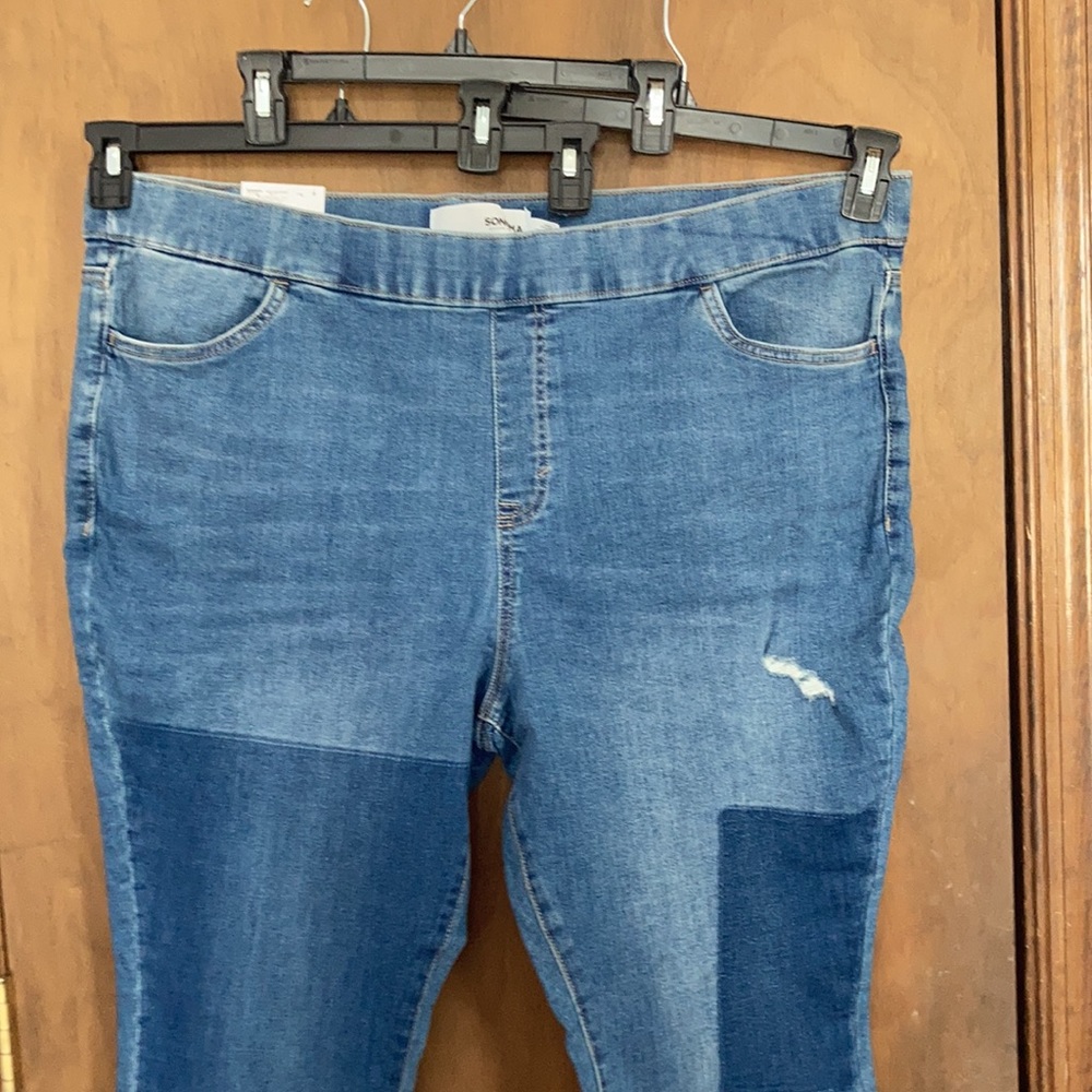 Sonoma jegging pull on with stretch faux patch print casual - Picture 5 of 17